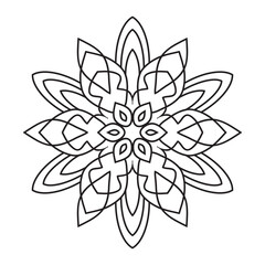 Elegant Simple Mandala Flower Design. Easy mandala art
intricate lines patterns wall art, invitations, branding,  designs, basic mandalas Coloring Book page, adults, seniors, beginners, drawing