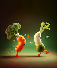 Vegetables healthy snack.