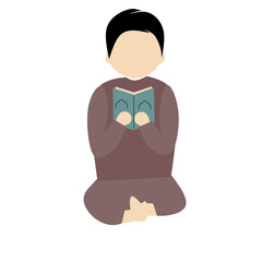 Faceless Muslim Reading Quran