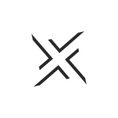 simple icon X logo vector