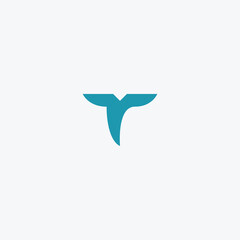 simple T and R logo icon vector