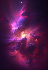 Obraz na płótnie Canvas illustration of Galaxy, abstract space background