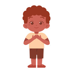 Little boy character. Elementary School Kids Wearing Uniform Illustration