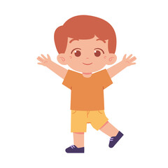 Little boy character. Elementary School Kids Wearing Uniform Illustration