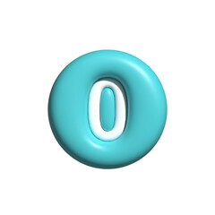 Free vector 3d style bullet points number zero