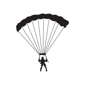 parachuting or paragliding icon, vector illustration symbol design.