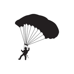 parachuting or paragliding icon, vector illustration symbol design.