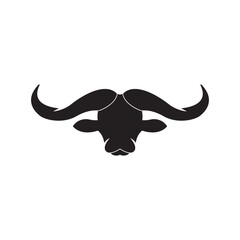 Fototapeta premium Bull head logo vector icon illustration design