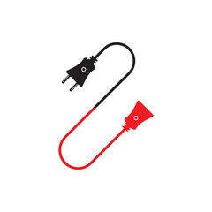 extension cord simple vector icon illustration in flat design