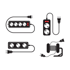 extension cord simple vector icon illustration in flat design