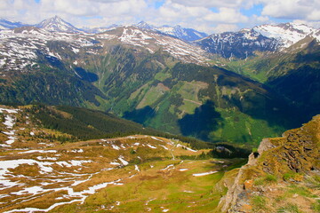 Tyrol Stubnerkogel alps above Bad Gastein and Hohe Tauern range, Austria