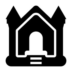 bouncy castle glyph icon