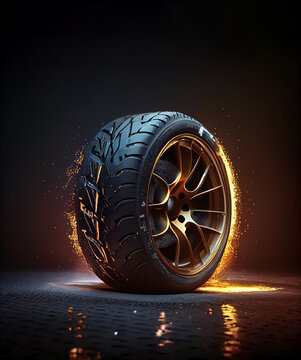 Performance tires with smoke.