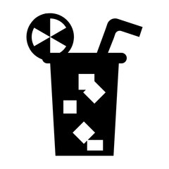lemonade glyph icon