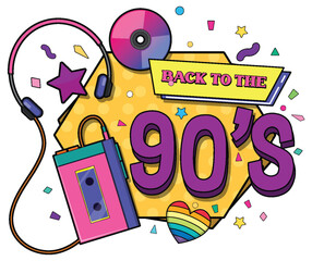 Back to the 90s banner template