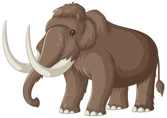 Woolly mammoth extinct animal vector