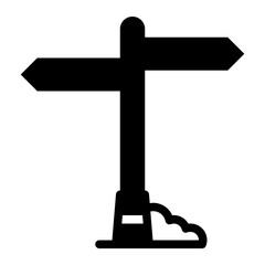 street sign glyph icon