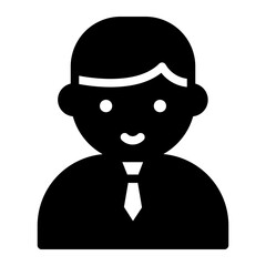 Student glyph icon