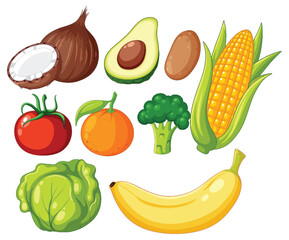 Vegetables and fruits fiber foods group