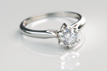Diamond engagement ring, silver ring, wedding ring.
