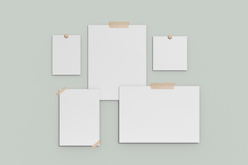 Mood board blank mockup