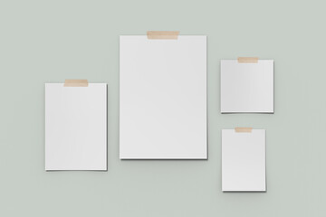 Mood board blank mockup