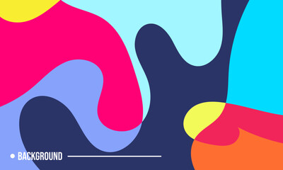 Colorful Abstract Fluid and Geometric Flat Background. Vector Flat Wallpaper Eps 10