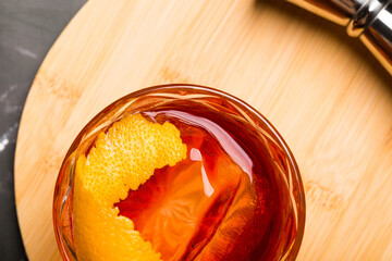 Negroni cocktail, classic Italian bitter aperitif