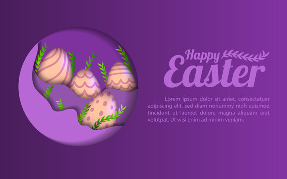 happy easter background spring element invitation decoration