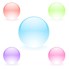 3D Crystal Magic Sphere Ball. Colorful Crystal Orb Globes