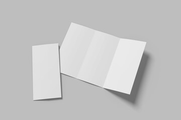 A4 Trifold Brochure Blank Mockup