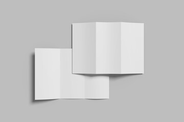 A4 Trifold Brochure Blank Mockup