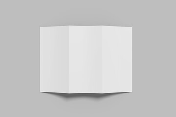 A4 Trifold Brochure Blank Mockup