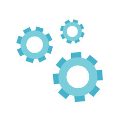 cogwheel cartoon icon isolated