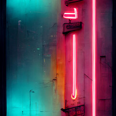 Just neon - abstract pattern Generative ai