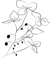 Flower Line Art