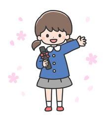 卒園式の女の子