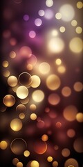 Obraz premium Festive Christmas background. Elegant abstract background with bokeh defocused lights and stars. Generative AI