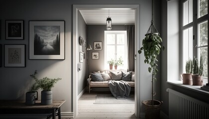 Cozy Beautiful Scandinavian simplicity Interior Design for Your Home: Bold, Colorful, and Unique Style for Room Renovations, Furniture, and Architecture (generative AI)