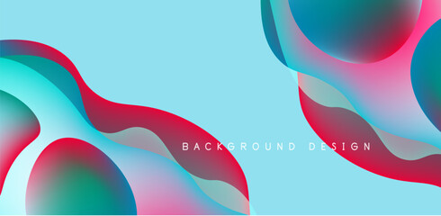 Abstract background fluid bubbles and wave elements. Template for covers, templates, flyers, placards, brochures, banners