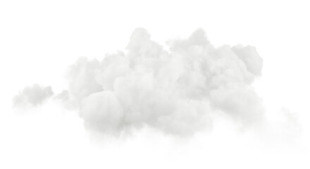 Soft clouds smog on transparent backgrounds 3d illustration png