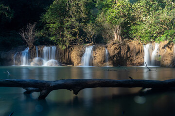 Tropical Forest Waterfall, long exposure.