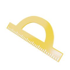 Wooden ruler 3D Icon