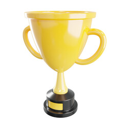 Golden trophy 3D Icon