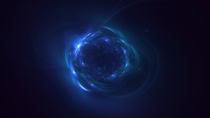 3D rendering abstract multicolor fractal light background