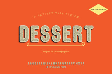 Dessert typeface. For labels and different type designs
