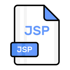 An amazing vector icon of JSP file, editable design