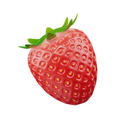 red strawberry 3D Icon