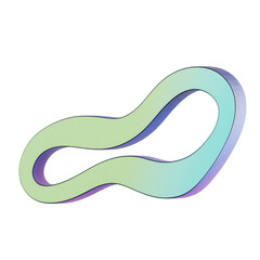 Futurism graphic gradient abstract 3D Icon