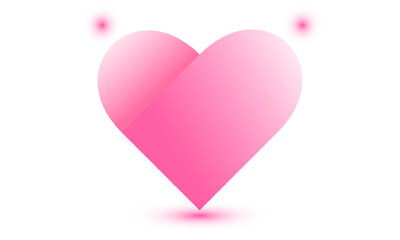 Sweet pink heart shaped logo on white background.
